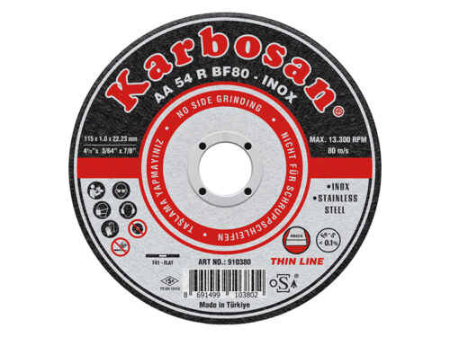 karbosan thin line inox cutting disc 1mm flat type 41