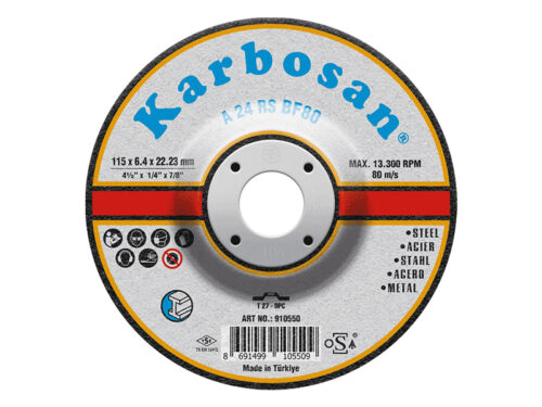 karbosan metal grinding disc type 27 depressed centre for steel grinding