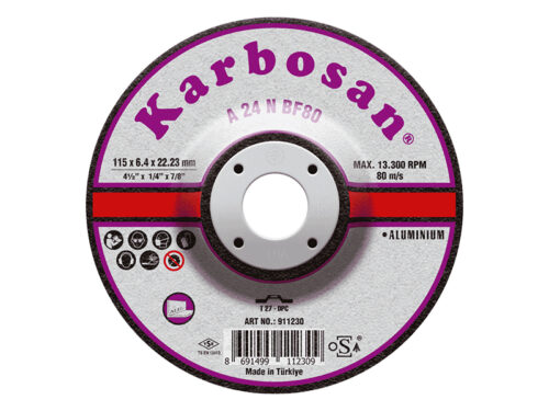 karbosan aluminium grinding disc type 27 for non ferrous metals