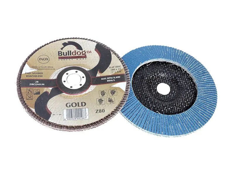 Gold Zirconia Flap Disc, Flat - Bulldog Abrasives