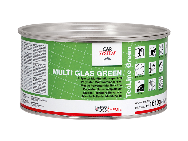 Multi Glas Green Fibre Filler (incl. hardener) Bulldog Abrasives