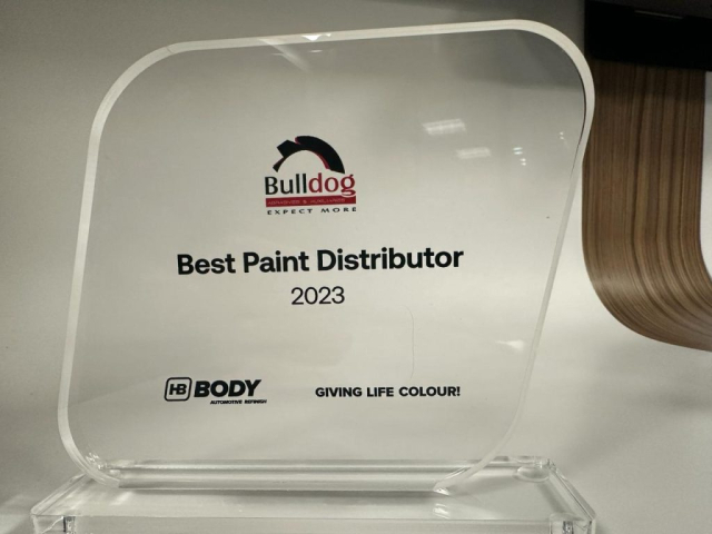 HB Body Best Paint Distributor Award