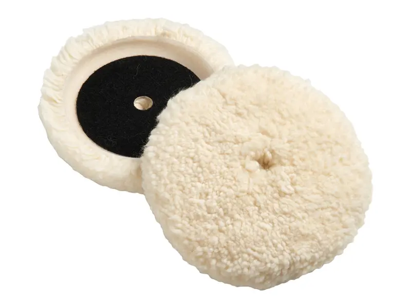 Wool pads, Single-sided, White, Grip, 178mm - Bulldog Abrasives