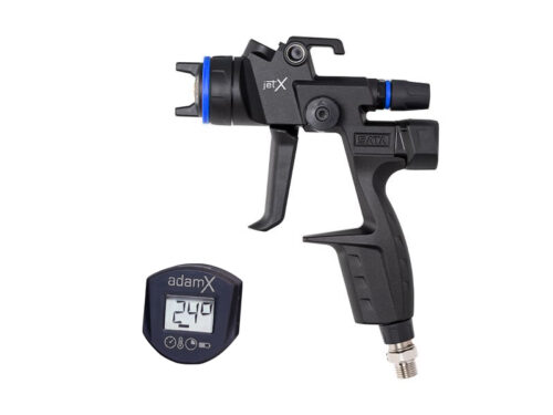 SATA jet X RP Digital spray gun with adam X pressure display